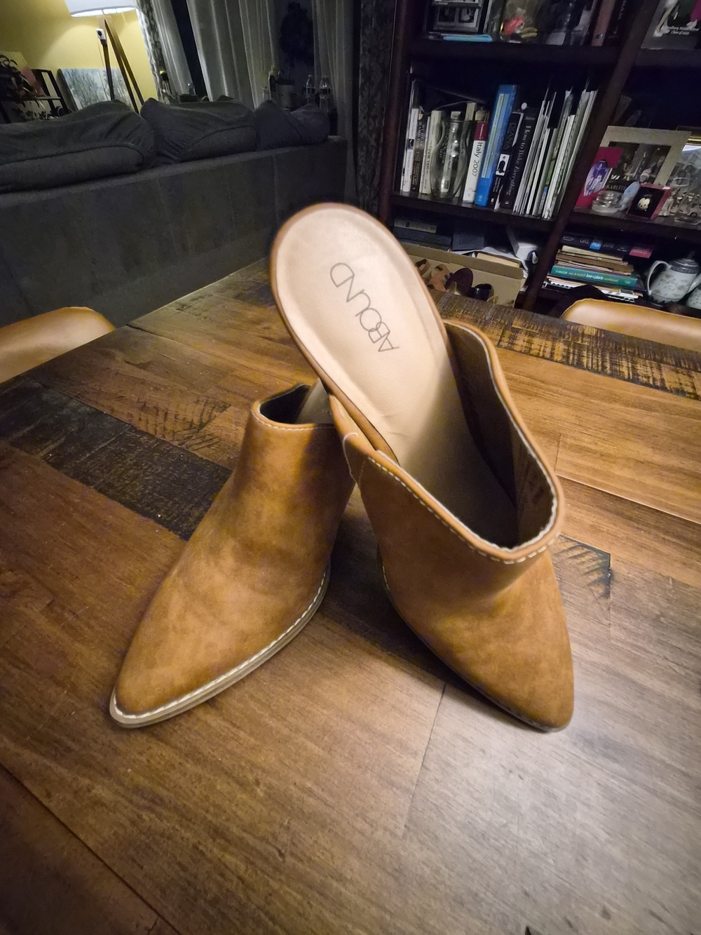 Abound Tan Pointed Toe Mule Clogs
